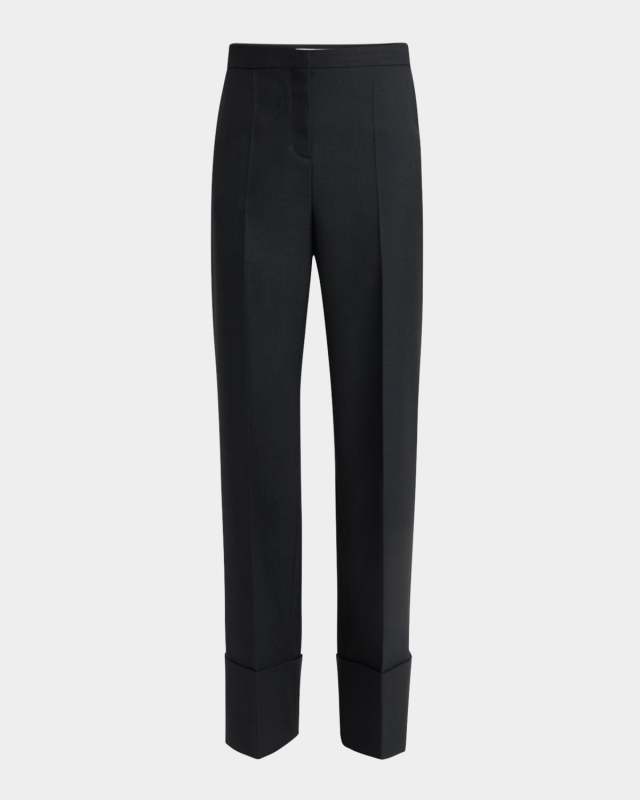 Cuffed Wool Trousers